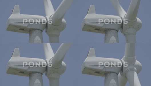 风车风力涡轮机极端特写高清在线视频素材下载