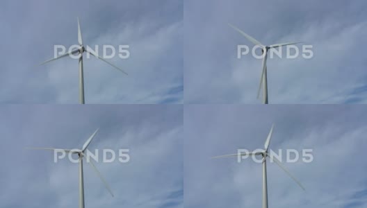 特写风力涡轮机高清在线视频素材下载