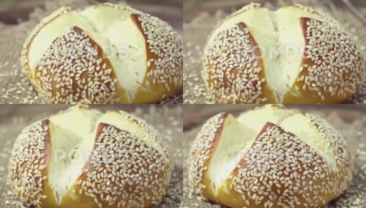 芝麻椒盐卷饼卷（不可循环）高清在线视频素材下载