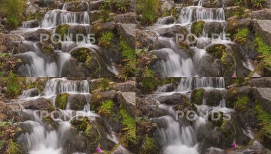 英国湖区克鲁莫克水小瀑布的4k时间推移高清在线视频素材下载