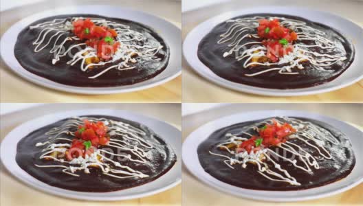 墨西哥美食，鼹鼠卷饼高清在线视频素材下载