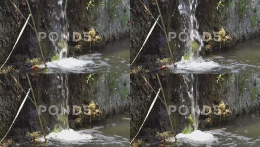 4k小溪的小瀑布高清在线视频素材下载