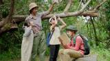 亚洲女教师正在带领学生进行自然探索，研究大自然高清在线视频素材下载